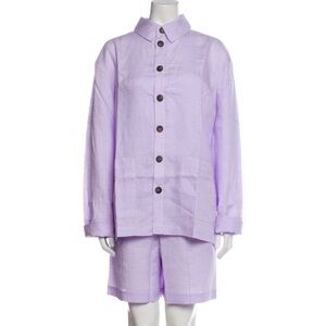 SLEEPER Purple Linen Pajama Set - Size XS/S (Fits Like S/M) - Pre-owned
